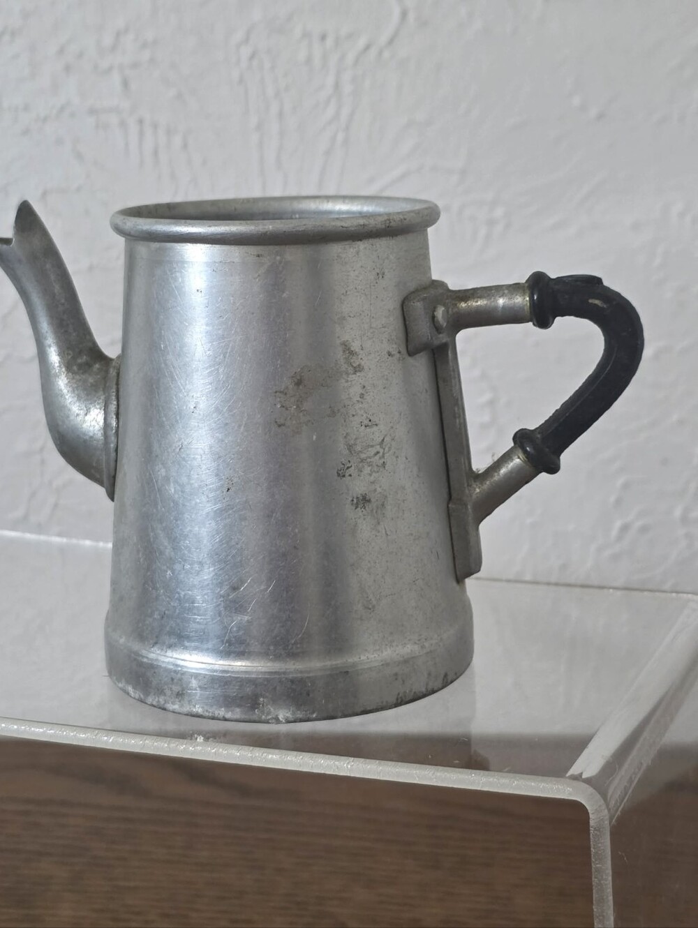 Vintage Alpine Brand Pure Aluminum Childrens Toy Coffee Pot Pitcher Made in Ital